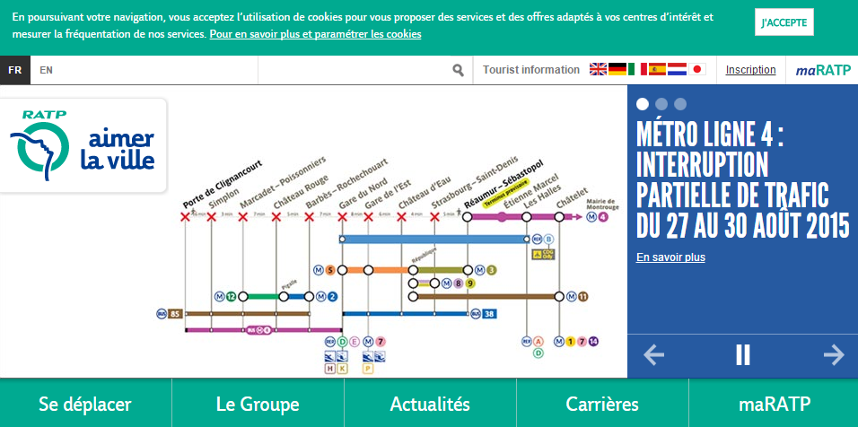 Paris service interruption