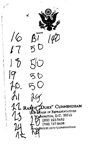 Cunningham bribe instructions